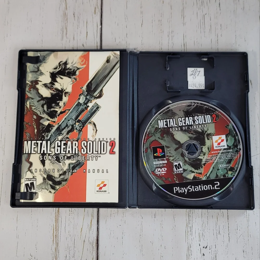 Metal Gear Solid 2 Sons Of Liberty Sony Playstation 2 PS2 Video Game Pre…